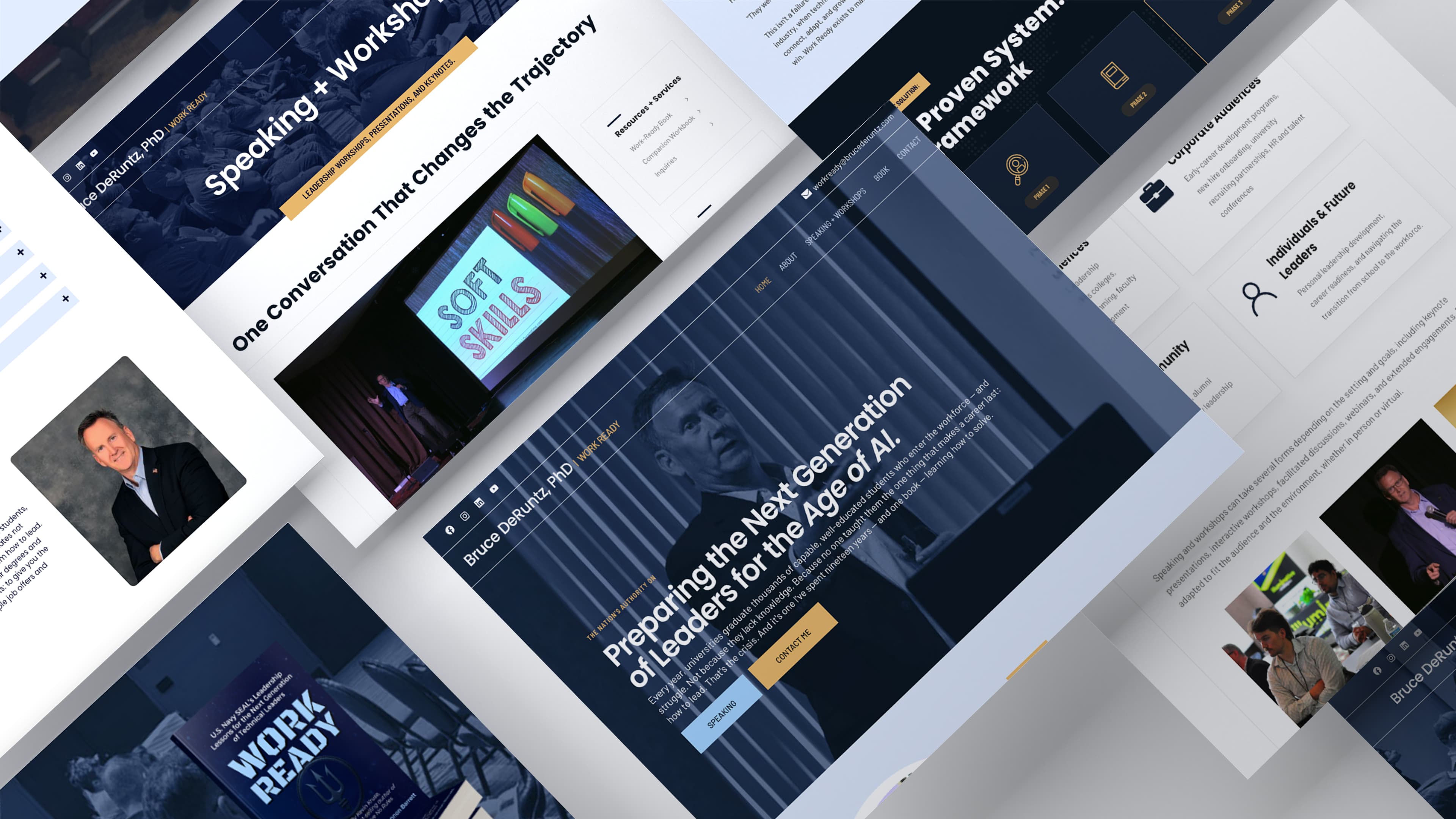 Bruce DeRuntz Work Ready website design mockup